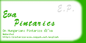 eva pintarics business card